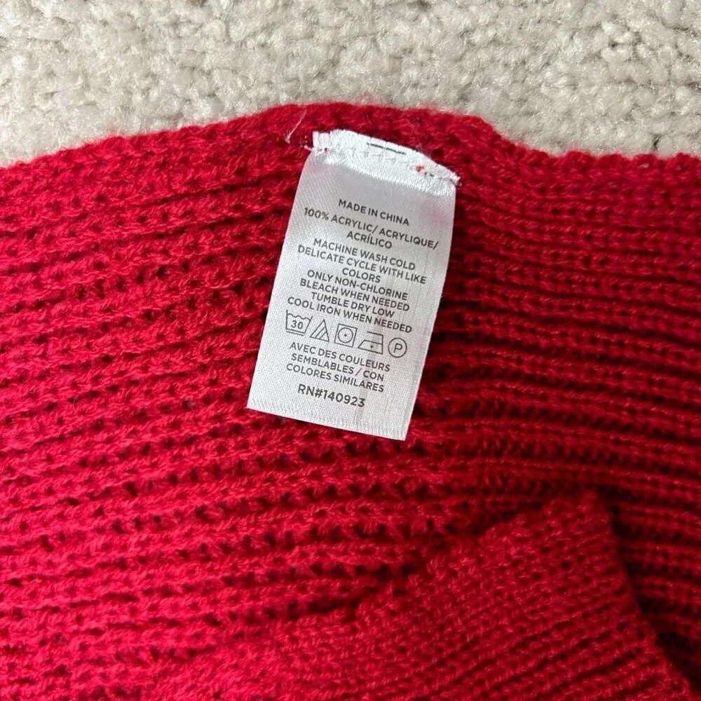 Loft Poncho Womens XS / Small Red New with Tag Oversized Boxy Sweater Ladies - Picture 9 of 9